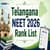 Telangana NEET Rank List 2026: Merit List PDF Download Link